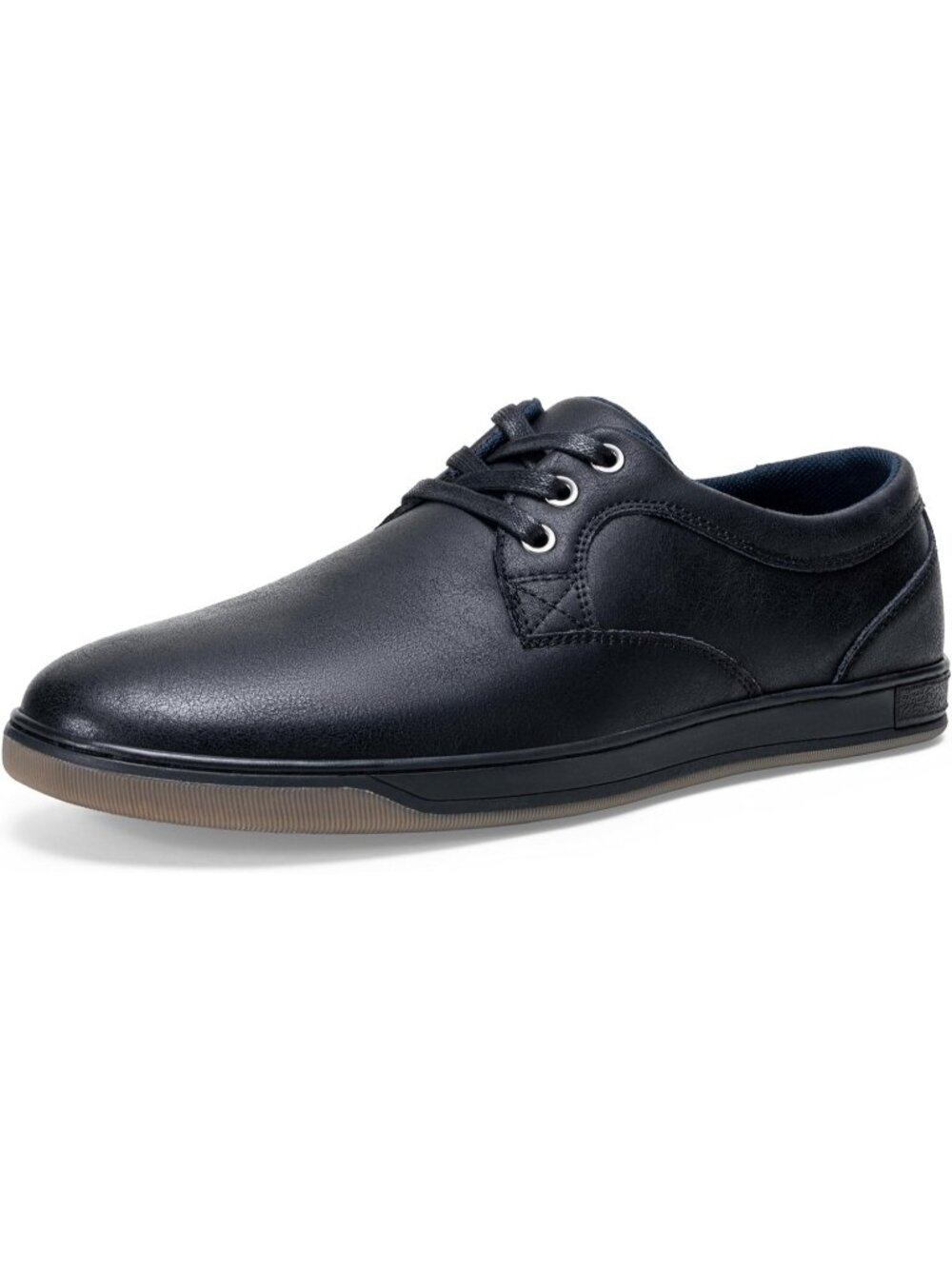 Men's Leather Black Coated Leather Comfortable Business Sneakers Casual Shoes